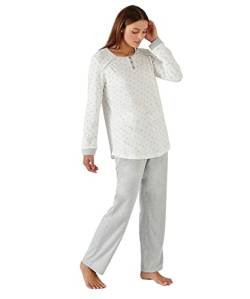 Damart Damen Thermolactyl Schlafanzug, langärmelig, 64458 Pyjamaset, Weiß/Naturfarben, 38 von Damart