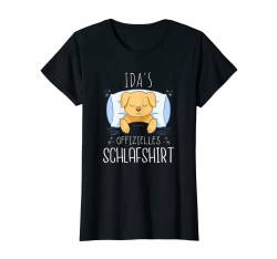 Offizielles Schlafshirt Hund Personalisiert Ida T-Shirt von Damen Namen Vorname Shirt Geschenk Personalisierte