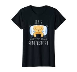 Offizielles Schlafshirt Hund Personalisiert Lea T-Shirt von Damen Namen Vorname Shirt Geschenk Personalisierte