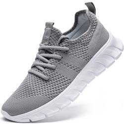 Damyuan Laufschuhe Herren Schuhe Sneaker Sportschuhe Turnschuhe Wanderschuhe Tennisschuhe atmungsaktiv leichte Gymnastikschuhe Freizeit straßenlaufschuhe Grau 43 von Damyuan