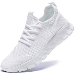 Damyuan Schuhe Herren Sneaker Laufschuhe Sportschuhe Turnschuhe Weiss Wanderschuhe weiß atmungsaktiv leichte männer Freizeitschuhe Herrenschuhe weiß 41 von Damyuan