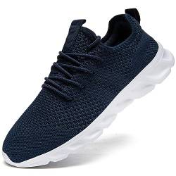 Herren Sneaker Laufschuhe Turnschuhe Sportschuhe Running Schuhe Freizeit Straßenlaufschuhe Fashion Leicht Atmungsaktiv Walkingschuhe Outdoor Fitness Jogging Sportsschuhe Blau 41 EU von Damyuan