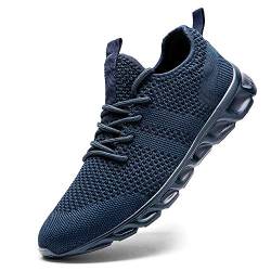 Herren Sneakers Laufschuhe Turnschuhe Sportschuhe Running Schuhe Freizeit Straßenlaufschuhe Fashion Leichtgewichts Atmungsaktiv Walkingschuhe Outdoor Fitness Jogging Sportsschuhe Blau 39 EU von Damyuan