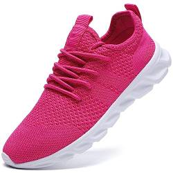 Sneaker Damen Sportschuhe Schuhe Turnschuhe Laufschuhe Tennisschuhe Fitnessschuhe Walkingschuhe Slip On Leichte Damenschuhe Rosa 40 von Damyuan