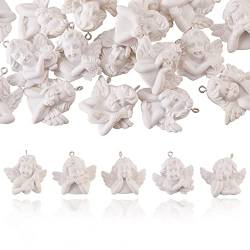 DanLingJewelry Engel-Miniatur-Figuren aus Kunstharz, für Schmuckherstellung, 20 Stück von DanLingJewelry