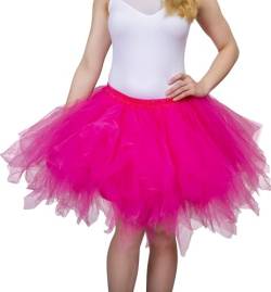 Dancina Damen Petticoat 50er Jahre Retro Tutu Tüllrock Normale und Große Größen, Pink, Gr. 36-40 von Dancina