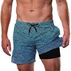 Dancinova bademode Herren Badehose Schwimmhose Summer Short Atmungsaktiv Wasserabweisend Männer Trainingsshorts Elastisch Sporthose kurz, XL von Dancinova