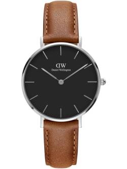 Petite Durham silberf 32mm schw von Daniel Wellington