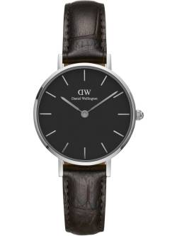 Petite York silv. 28mm black von Daniel Wellington