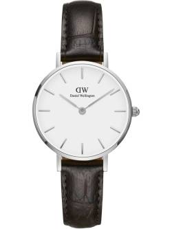 Petite York silv. 28mm white von Daniel Wellington