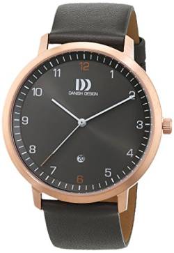 Danish Design Herren Analog Quarz Uhr mit Leder Armband 3310091 von Danish Design