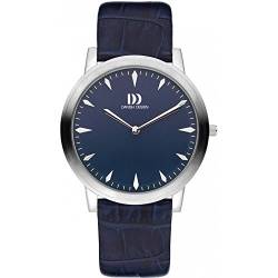 Danish Design Herren-Armbanduhr 40mm Armband Leder Blau Gehäuse Edelstahl Batterie Analog IQ22Q1154 von Danish Design