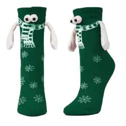 1 Paar Magnetische Socken Für Paare, Hand In Hand Socken Magnet, 3D Weihnachten Socken Paar Socken Mann Und Frau, Socken Mit Magnetarmen Freundschaftssocken von Dankek