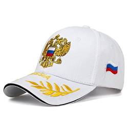 Baseball-hüte Einstellbar Sportkappen Hüte Russisches Land Flagge Wappen Kaiserlich Zwei Leiter Eagle Emblem Abzeichen Weiß von Danlai