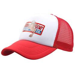 Danlai Unisex Truck Baseball Mesh Cap Einstellbare Snapback Bubba Gump Baseballkappe Shrimp Gestickte Hüte Rot von Danlai