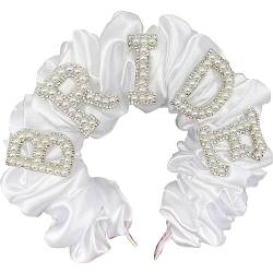 Seidenstirnband Retro Perle Braut Haar Reifen Handgefertigt Funkelnde Strasskopfkranze Hochzeit Braut Haare Reifen von Danlai