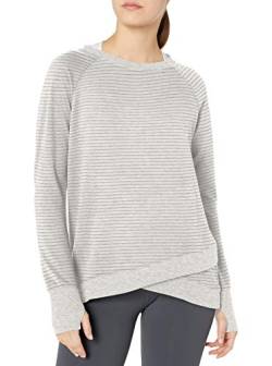 Danskin Damen R&r Crisscross Tunika-Shirt, Cremefarben/Grau gestreift, XX-Large von Danskin