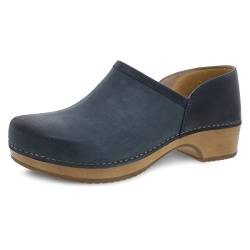 Dansko Brenna Slip On Clogs für Damen - Memory Foam und Arch Support für ganztägigen Komfort und Unterstützung - Leichtes EVA Oustole für lang anhaltendes Tragen, Marineblau, 38.5/39 EU von Dansko