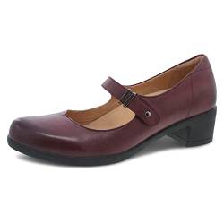 Dansko Callista Mary Jane Damen-Komfortschuhe, Fußgewölbeunterstützung, verstellbarer Riemen, wein, 39.5/40 EU von Dansko