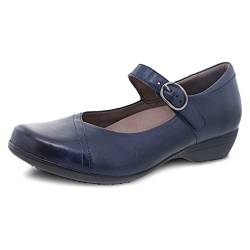 Dansko Damen Fawna Mary Jane Flat, Marineblau, 38.5/39 EU von Dansko