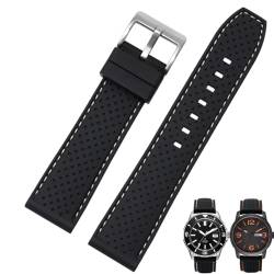 Weiche Silikon-Uhrenarmbänder für Damen und Herren, verstellbar, Schnellverschluss, wasserdicht, kompatibel mit normalen und Smartwatch-Armbändern 20/22 mm von Danxancy