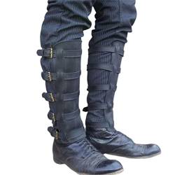 Mittelalterliche Stiefel Wache Abdeckungen Gothic Vintage Wikinger Ritter Piraten Schuhe Abdeckung Beinwärmer Steampunk Grieben Gamaschen Stiefelabdeckungen Halloween Accessoire von Darabun