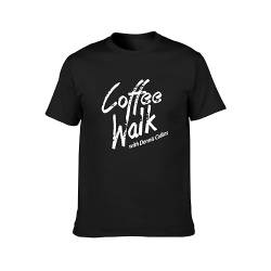 Coffee Walk Unisex T-Shirt Printed Tee Graphic Top Men Black Shirt 3XL von Daran