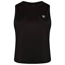 Dare 2b Damen Meditate Leichtes, feuchtigkeitsableitendes Crop Top Yoga-Shirt, Schwarz, 38 von Dare 2b