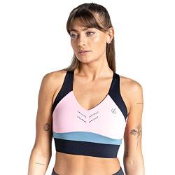 Dare2b Women's Crystallize Bra T-Shirt, Powder Pink/Black/Bluestone, XS von Dare2b