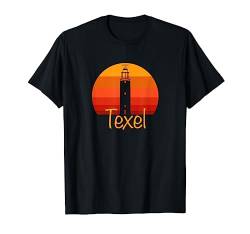 Texel Retro mit Leuchtturm für Holland Fans T-Shirt von Darfs ein bisschen Meer sein