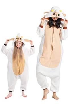 DarkCom Schafe Onesie für Kinder und Erwachsene,Eltern-Kind Karneval Schlafanzug Cosplay Halloween Tierkostüm Weihnachten Pyjamas 10-11 Years von DarkCom