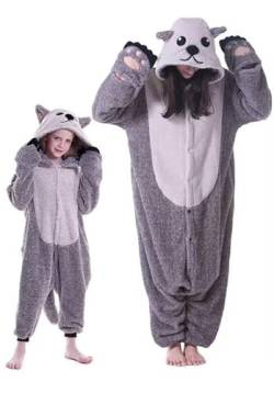 DarkCom Seeotter Onesie für Kinder und Erwachsene,Eltern-Kind Karneval Schlafanzug Cosplay Halloween Tierkostüm Weihnachten Pyjamas 4-5 T von DarkCom