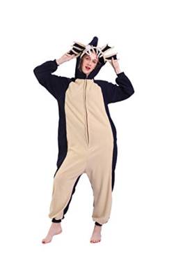 DarkCom Tier Onesie Halloween Cosplay Angler Fisch Blau Kostüm Karneval Einteiliger Pyjamas Jumpsuit für Frauen und Männer M von DarkCom