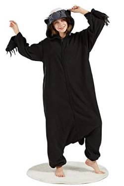 DarkCom Tier Onesie Halloween Cosplay Honig Dachs Kostüm Karneval Einteiliger Pyjamas Jumpsuit für Frauen und Männer L von DarkCom