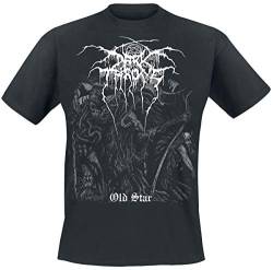 Darkthrone Old Star Männer T-Shirt schwarz L 100% Baumwolle Band-Merch, Bands von Darkthrone