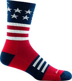 Darn Tough Captain Stripe Micro Crew Lightweight Sock with Cushion - Men's Stars and Stripes Medium von Darn Tough