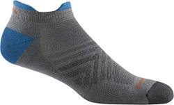 Darn Tough Men's Run Coolmax No Show Tab Ultra-Lightweight with Cushion - Large Gray Coolmax Socks for Running von Darn Tough