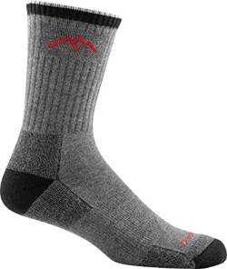 Darn Tough Merino Wool Coolmax Micro Crew Cushion Socks - Men's Gray/Black Large von Darn Tough