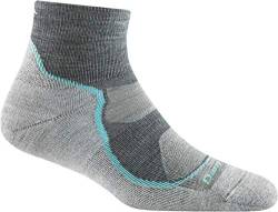 Darn Tough W Light Hiker 1/4 Socks Grau - Merino Weiche atmungsaktive Damen Wandersocken, Größe S - Farbe Slate von Darn Tough