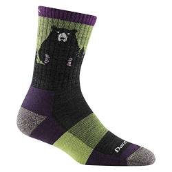 Darn Tough Women's Bear Town Micro Crew Lightweight with Cushion - Large Lime Merino Wool Socks for Hiking von Darn Tough