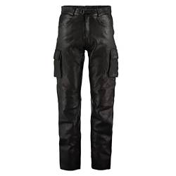 Darringls Lederhose Herren Übergrösse Lederhosen Schwarz Lang Motorradhosen Vintage Trachtenlederhose-Lederjeans-Bikerjeans Lackleder-Hose Rockerjeans Motorrad Biker Hosen Arbeitshosen von Darringls