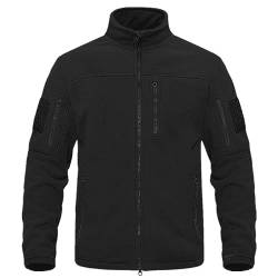 Strick Fleecejacke Herren, Jacke Fleece Strickjacke Herren Fleece Jacke Full Zip Outdoor Wander Trekking Fleecejacken für Herren, warme und leichte Strickfleecejacke mit Reißverschluss von Darringls