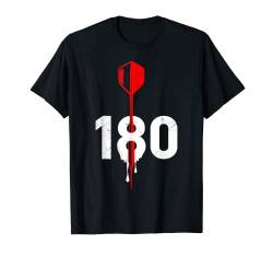 Dart 180er Dartpfeile Dart Punktzahl 180 Dart T-Shirt von Dartspieler Darts T-Shirt Geschenk Dart Zubehör