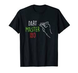 Dart Master 180 in Darts T-Shirt von Dartspieler Darts T-Shirt Geschenk Dart Zubehör