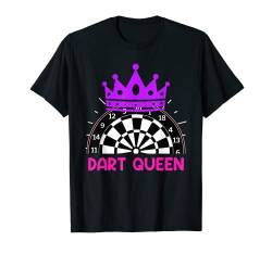 Dart Queen Dart Zubehör Damen Darts T-Shirt von Dartspieler Darts T-Shirt Geschenk Dart Zubehör