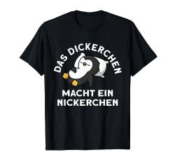 Das Dickerchen macht ein Nickerchen Pinguin Pyjama T-Shirt von Das Dickerchen macht ein Nickerchen Schlafshirt