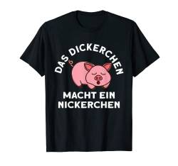 Das Dickerchen macht ein Nickerchen Schwein Pyjama T-Shirt von Das Dickerchen macht ein Nickerchen Schlafshirt