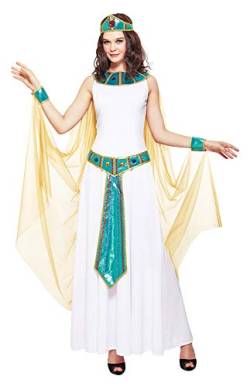 Das Kostümland Deluxe Cleopatra Nilkönigin Kostüm für Damen - Weiß Türkis - Gr. S von Das Kostümland