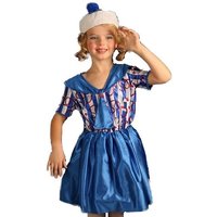 Das Kostümland Kostüm Matrosen Kostüm Betty für Mädchen - Blau - Sailor Navy Matrosin Schifferin Seemännin Kostümkleid Fasching Mottoparty von Das Kostümland