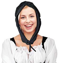 Das Kostümland Mittelalter Magd Haube Marktfrau Schwarz von Das Kostümland
